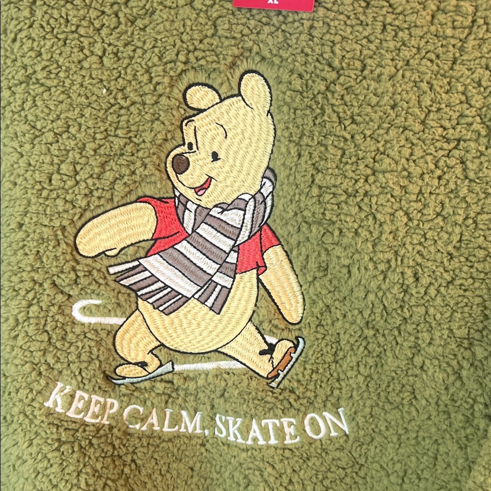 Disney Green Fleece Hoodie with Winnie the Pooh - Picture 5 of 9